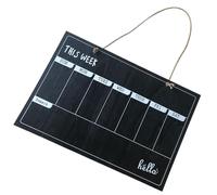 Gadpiparty Wooden Hanging Single-Sided Blackboard Calendar Message Board for Crafts and Home Decor Erasable Reusable Chalkboard for Weekly Notes Party Cafe Restaurant Use