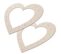 Gadpiparty Wooden Heart Wreath Frames 2Pcs, DIY Blank Floral Garland Base for Crafting, Suitable for Wedding Decorations and Indoor Outdoor Use