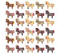Gadpiparty Wooden Horse Shaped Buttons 50Pcs for DIY Craft Tools on Jackets Coats Creative Decorative Design