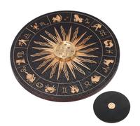 Gadpiparty Wooden Incense Stick Holder Stylish and Unique Burner Ornament with Zodiac Pattern, Stable Bottom and Easy to Use Tray for Religious Temple Or Hotel Decoration