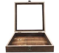 Gadpiparty Wooden Insect Specimen Box with Flip Cover, 25X25X4.5Cm Small Display Case for Dried Flowers, Butterflies, and Rock Collections, Shadow Storage Box for Science Education and