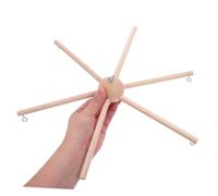 Gadpiparty Wooden Nursery Mobile Frame Kit Six-Legged Sturdy DIY Hanging Holder for Decor with Ball Design Compatible with Wind Chime Mobiles and Accessories