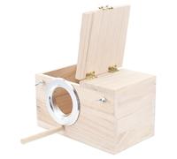 Gadpiparty Wooden Parakeet Nesting Box with Left Side Opening, Enhanced Durability Protecting Small Birds and Songbirds from Wind, Rain and Predators, for Backyard Bird Watching