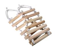 Gadpiparty Wooden Reptile Ladder for Chameleons Gecko Turtle Frog Hanging Rope Ladder as Household Decor in Terrarium Fun Climbing Toy