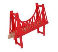 Gadpiparty Wooden Train Bridge Model Kit for Compatible with Major Brands Double Red Sea Crossing Railway Accessory for Home and School Creative Play