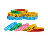 Gadpiparty Wristbands Syllable Notes Design Comfortable to Wear Silicone Music Bracelet Syllable Notes Design 10pcs for Electric Music Festival and Concerts