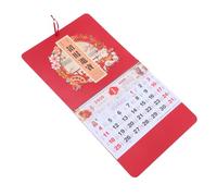 Gadpiparty Year Horse Hanging Calendar Artistic Chinese Year Wall Decor Monthly Lunar Planner Feng Shui Luck Theme for Home Office