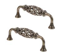 Gadpiparty Zinc Alloy Birdcage Cabinet Handles 2pcs Vintage European Drawer Pulls Decorative Wardrobe Door Knobs 96mm Hole Spacing