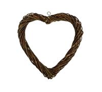 Gadsby Natural Willow Heart Shaped Wreath - Rustic Handmade Wreath Base for DIY Crafts, Wedding Décor, Valentine’s Day, Christmas & Home Decoration (45cm)