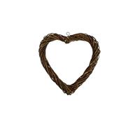 Gadsby Natural Willow Heart Shaped Wreath - Rustic Handmade Wreath Base for DIY Crafts, Wedding Décor, Valentine’s Day, Christmas & Home Decoration (30cm)
