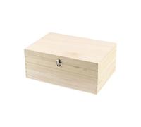 Gadsby Wooden Storage Box, 25x35x15cm Wooden Memory Box with Lid, Wood Gift Box for Art & Craft