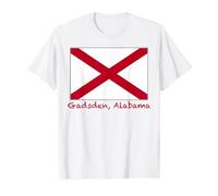 Gadsden, Alabama Flag, USA Souvenir Value Graphic T-Shirt, Men, White, M