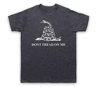 Gadsden Flag Don't Tread On Me Rattlesnake Flag Mens T-Shirt, Vintage Slate, Large