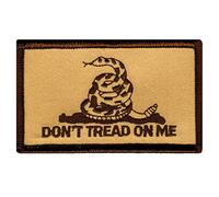 Gadsden Flag Tan Embroidered Patch Don't Tread on Me Iron-On American Subdued
