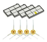 GADSJI For IRobot, Roomba 960 900 891 800 Series Accessories Spare Parts Vacuum Cleaner Replenishment Kit Rubber Side Brush HEPA FILTER Robotic Cleaner Replacement Set(Size:FHong)