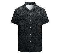 GADZILLE Men’s Hawaiian Shirts Short Sleeve Casual Neon Summer Beach Shirt