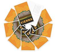 gaeaverse Vienna Austria Landscape Postcards Vintage Postcards 9pc/Set World Cities Greeting Cards for Business World Travel Landscape Postcard Decor Gift
