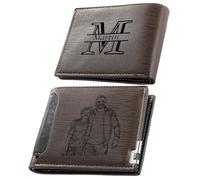 Gaehsmide Personalized Wallet for Men Custom Photo Name Mens Wallet Leather Bifold Wallets for Dad Husband Gift for Birthday Christmas Valentines Fathers Day (Photo Initial 10#)