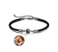 Gaehsmide Personalized Womens Bracelet with Picture Inside: Custom Picture Bracelet Personalized Photo - Projection Photo Bracelet in Memory of Loved One Gifts for Women Men Family, 6"~10", Copper, no