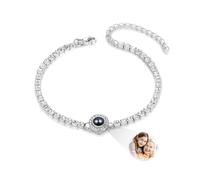 Gaehsmide Personalized Womens Bracelet with Picture Inside: Custom Picture Bracelet Personalized Photo - Projection Photo Bracelet in Memory of Loved One Gifts for Women Men Family, 6"~10", Copper, no