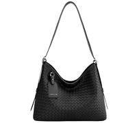 GAEKEAO Hobo Bag Women's Shoulder Bag Tote Bags Vegan Leather Shoulder Bag Handbag with Adjustable Strap, Woven Shopper Bag, Gift for Women, Black-74