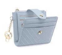 GAEKEAO Small Wallet for Women Leather Card Holder Bifold Compact Wallets with Zipper Coin Pocket