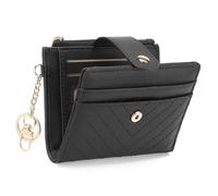 GAEKEAO Small Wallet for Women Leather Card Holder Bifold Compact Wallets with Zipper Coin Pocket