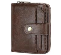 GAEKEAO Wallet for Men with Zipper RFID Blocking Vegan Leather Bifold Mens Wallets Large Capacity Zipper Coin Pocket 2 ID Windows