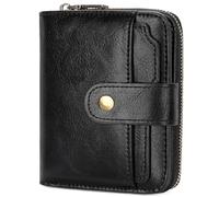 GAEKEAO Wallet for Men with Zipper RFID Blocking Vegan Leather Bifold Mens Wallets Large Capacity Zipper Coin Pocket 2 ID Windows