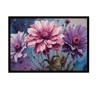 GAEKKO Wall Picture 'Beautiful Flowers' on Photo Board with Picture Frame 120 x 80 cm
