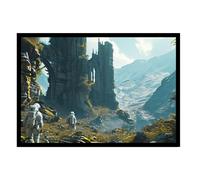 GAEKKO Wall Picture 'Explorer of the Strange Planet' on Photo Board with Picture Frame Photo Board Picture 120 x 80 cm