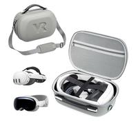 GAEKOL Hard Carrying Case for Vision Pro, Universal VR Gaming Headset Touch Controllers and Accessories Storage Case for Meta Quest 3, Quest 2, Quest Pro, Pico 4, Pico 4 Pro
