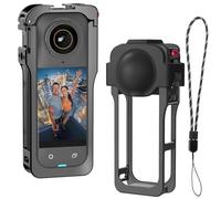 Gaekol Metal Protective Case for Insta360 X5 Accessories, Insta 360 X5 Multifunction Utility Frame Stronger Construction Aluminum Cage with Quick-Release Safety Lock, Various Expansion Mounts