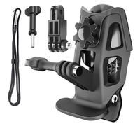 Gaekol Motorcycle Helmet Mount Compatible with GoPro Hero 13/12/11/10/9, for DJI Osmo Action 6/5 pro/4, for Insta360 X5/X4 Air/Ace Pro 2/Ace Pro/X4 Action Camera Helmet Clamp Mount