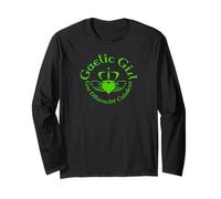 Gaelic Girl Gra, Dilseacht, Cairdeas Claddagh Roundel Long Sleeve T-Shirt