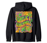 Gaelic & Guacamole Retro 70s Hippie Half Mexican Irish Funny Zip Hoodie