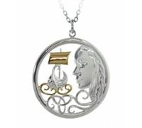 GaelSong Women's Irish Pirate Queen Pendant, 100% Sterling Silver, Long Chain, Made in Ireland, 0, Sterling Silver, No Gemstone