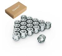 Gaemi M12x1.5 Open End Chrome Lug Nuts for Aftermarket Wheels,20Pcs 12mmx1.5 Lug Nuts Set,3/4" Hex 0.84” Height Conical Seat 60,Sliver