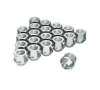 Gaemi M14x1.5 Open End Chrome Lug Nuts for Aftermarket Wheels,20Pcs 14mmx1.5 Lug Nuts Set,3/4" Hex 0.84” Height Conical Seat 60,Sliver