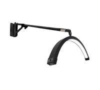 GAENZA Wall Mount Lash Lamp Wall Mounted Half-Moon Light Lamp Beauty Ceiling Light Cool/Warm Modes Adjustable Angle And Height for Barbershop Eyelashes Extensions Beside Beauty Bed Hair Salon,Black