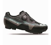 Gaerne Lampo Ladies MTB Shoes - Women’s Performance MTB Shoes with Stiff Efficient Sole, Breathable Durable Upper & Secure Closure for Trail and XC Cycling - Matt Black Grey Azure - Size 41