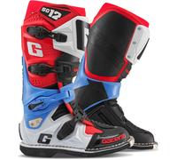 Gaerne SG-12 Motocross Boots, white/blue/red, size 46