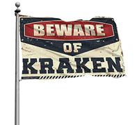 gaeruite Dorm Room Flag Beware of Kraken Flag Big Flags For Room (Size : 30X45CM)
