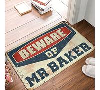 gaeruite Fall Kitchen Mat Beware of Mr Baker Rug Outdoor Kitchen (Size : 16 * 25IN/40 * 60CM)