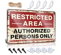 gaeruite Funny Desk Signs Restricted Area Authorized Persons Only Tin Sign Boys Only Signs For Kids Room Funny Door Signs (Size : 20X30CM)