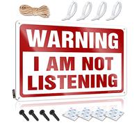 gaeruite Metal Signage Warning I'm Not Listening Metal Sign Signs for Man Cave Auto Alarm Sign (Size : 30X40CM)