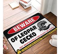 gaeruite Outdoor Door Mat for Patio Beware of Leopard Gecko Rug Watch Your Step Sign (Size : 20 * 32IN/50 * 80CM)