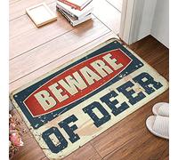 gaeruite Personalized Door Mats Beware of Deer Rug Camping Gifts (Size : 16 * 25IN/40 * 60CM)