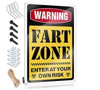 gaeruite Security Signs for House Warning Fart Zone Metal Sign No Treaspassing Signs Metal No Tresspass Signs (Size : 20X30CM)