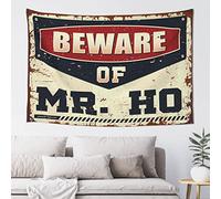 gaeruite Small Tapestry Beware of Mr. Ho Tapestry Man CABE Decor Tapestries Room Decor (Size : 75X100CM)